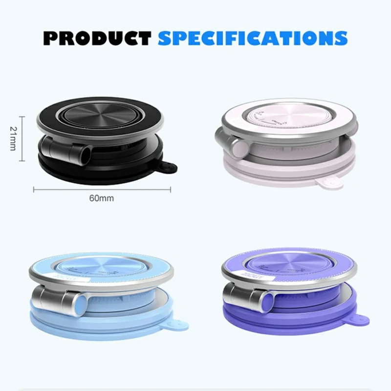 M16 15W Fast Wireless Car Charger 3-Fold Rotatable Magnetic Phone Mount with Vacuum Suction Dashboard Navigation Stand - White