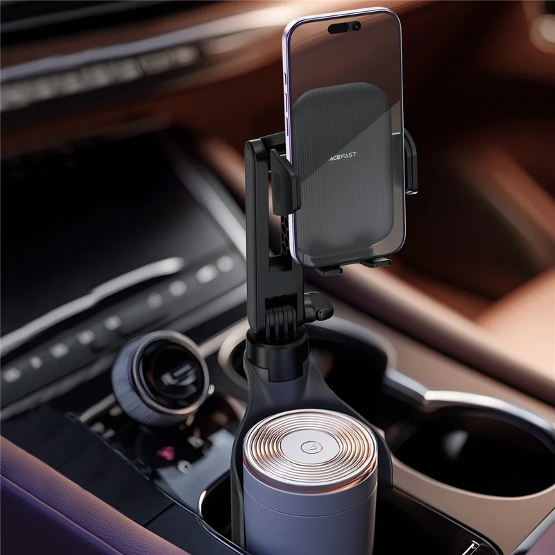 ACEFAST D63 Car Cup Holder Adjustable Angle  /  Length Car Phone Mount Anti-Slip Compatible with 4.7-6.9 inch Phones - Black