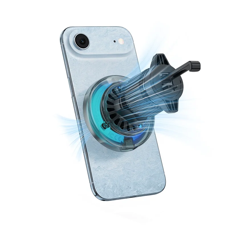 ACEFAST D61 QI2 25W Magnetic Wireless Charging Car Mount Adjustable Car Charging Holder with Cooling Fan - Tarnish