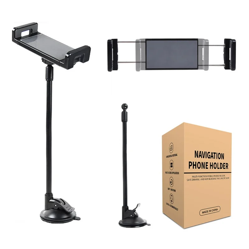 Verstellbarer Saugnapf-Langarmhalter für Armaturenbrett, verstellbarer Gänsehals-Telefon-Tablet-Halter für Windschutzscheibe / Autoinnenraum