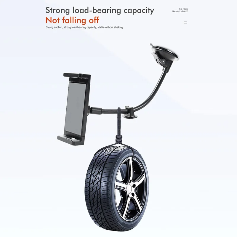 Verstellbarer Saugnapf-Langarmhalter für Armaturenbrett, verstellbarer Gänsehals-Telefon-Tablet-Halter für Windschutzscheibe / Autoinnenraum