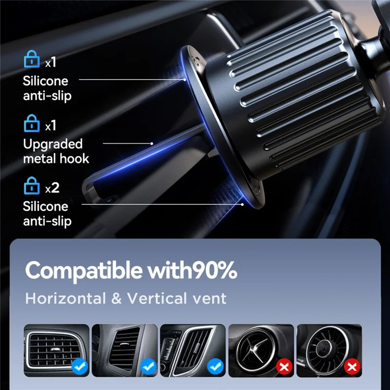 Support Téléphone Aimant Monture Ventilation Voiture JOYROOM JR-ZS345 Support Téléphone Rotatif 360 Degrés