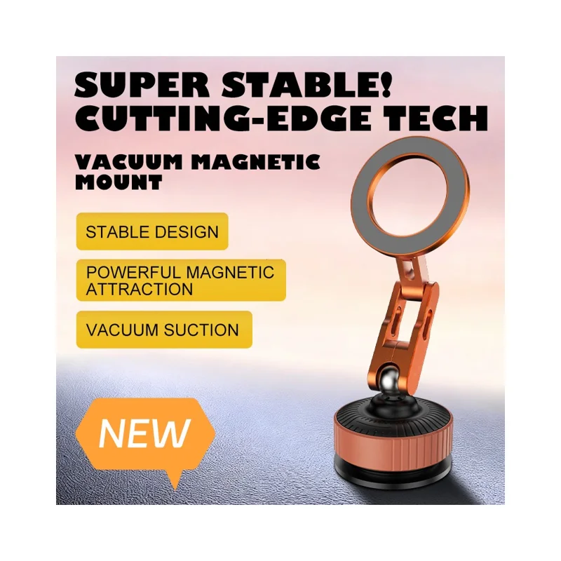 K7 Car Mount Magnetic Phone Holder Vacuum Suction Foldable Navigation Stand for Vehicle Dashboard