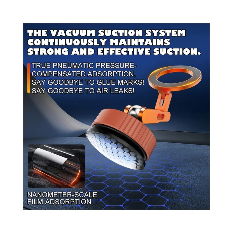 K7 Car Mount Magnetic Phone Holder Vacuum Suction Foldable Navigation Stand for Vehicle Dashboard