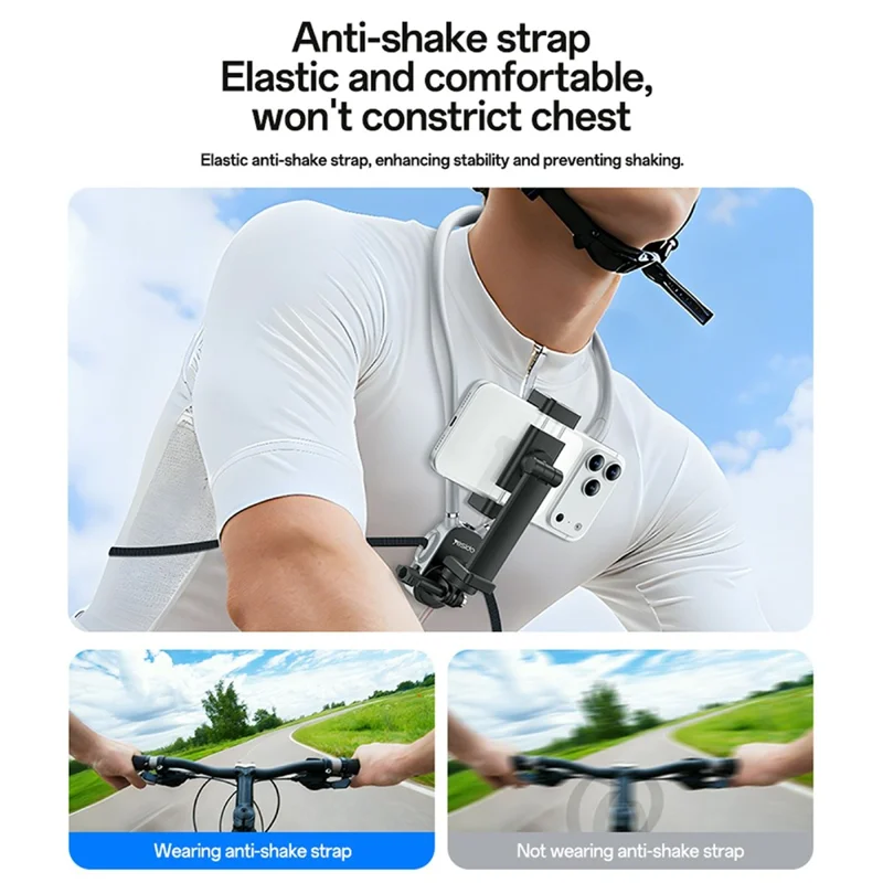 YESIDO C334 360 Degree Rotation Neck Phone Holder Stand Anti-shake Hands-free Neck-mounted Bracket