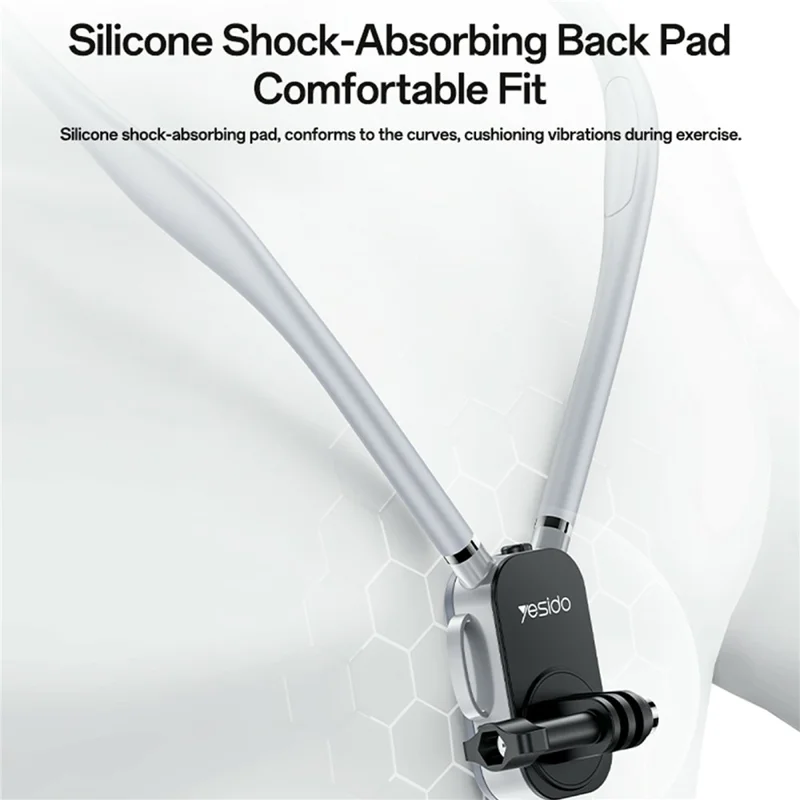 YESIDO C334 360 Degree Rotation Neck Phone Holder Stand Anti-shake Hands-free Neck-mounted Bracket