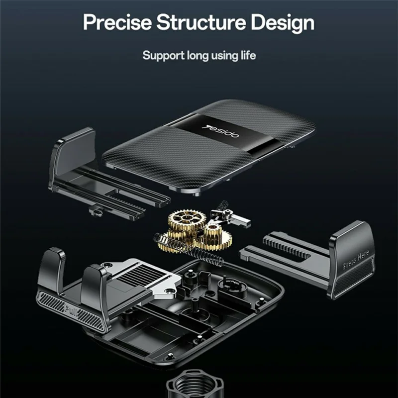 YESIDO C275 Car Dashboard Mount Suction Cup Base Truck Phone Holder Bracket for 4.7-7.2 Cellphones