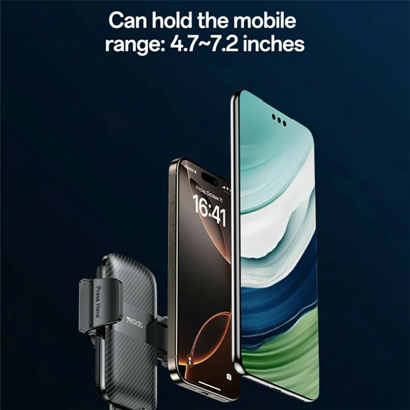 YESIDO C275 Car Dashboard Mount Suction Cup Base Truck Phone Holder Bracket for 4.7-7.2 Cellphones