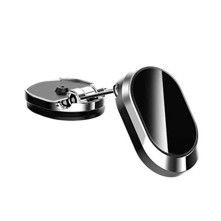 360 Degree Rotating Magnetic Car Dashboard Mobile Phone Holder Folding Cellphone Bracket - Silver