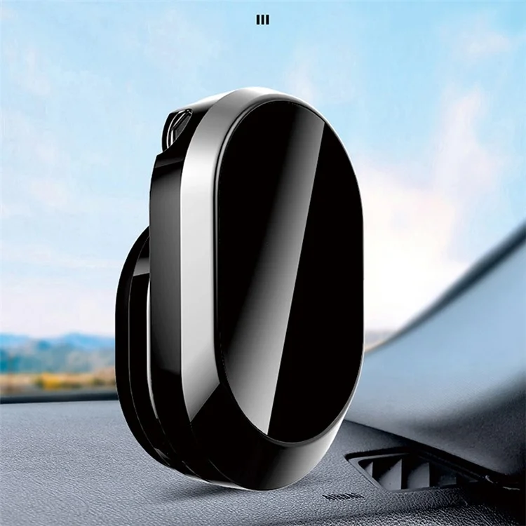 360 Degree Rotating Magnetic Car Dashboard Mobile Phone Holder Folding Cellphone Bracket - Silver