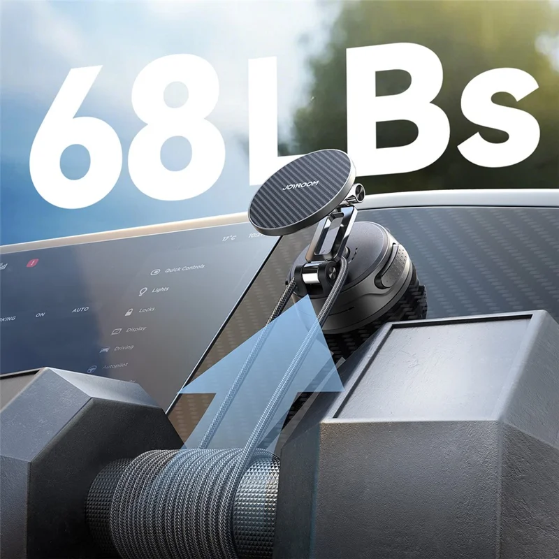 Suporte de Telemóvel para Carro Dobrável Magnético JOYROOM JR-ZS510 com Base de Ventosa - Preto