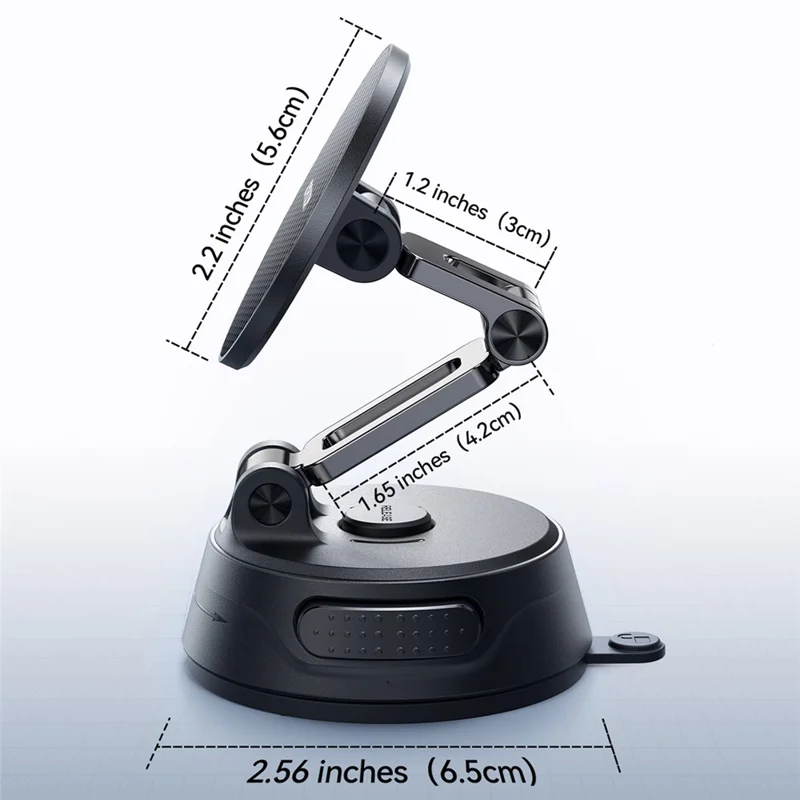 Suporte de Telemóvel para Carro Dobrável Magnético JOYROOM JR-ZS510 com Base de Ventosa - Preto