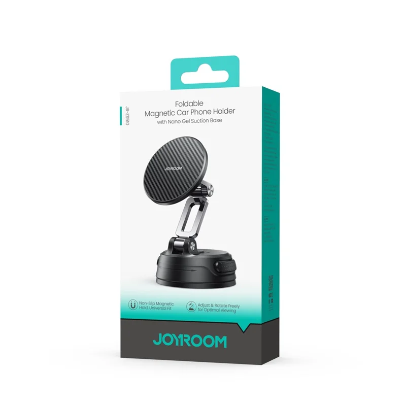 Suporte de Telemóvel para Carro Dobrável Magnético JOYROOM JR-ZS510 com Base de Ventosa - Preto