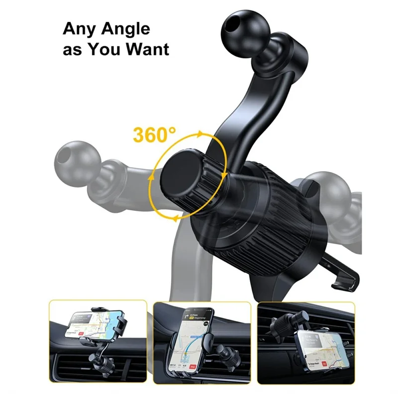 RORHXIA PG01 Car Vent Phone Mount 360 Degree Rotation Phone Holder