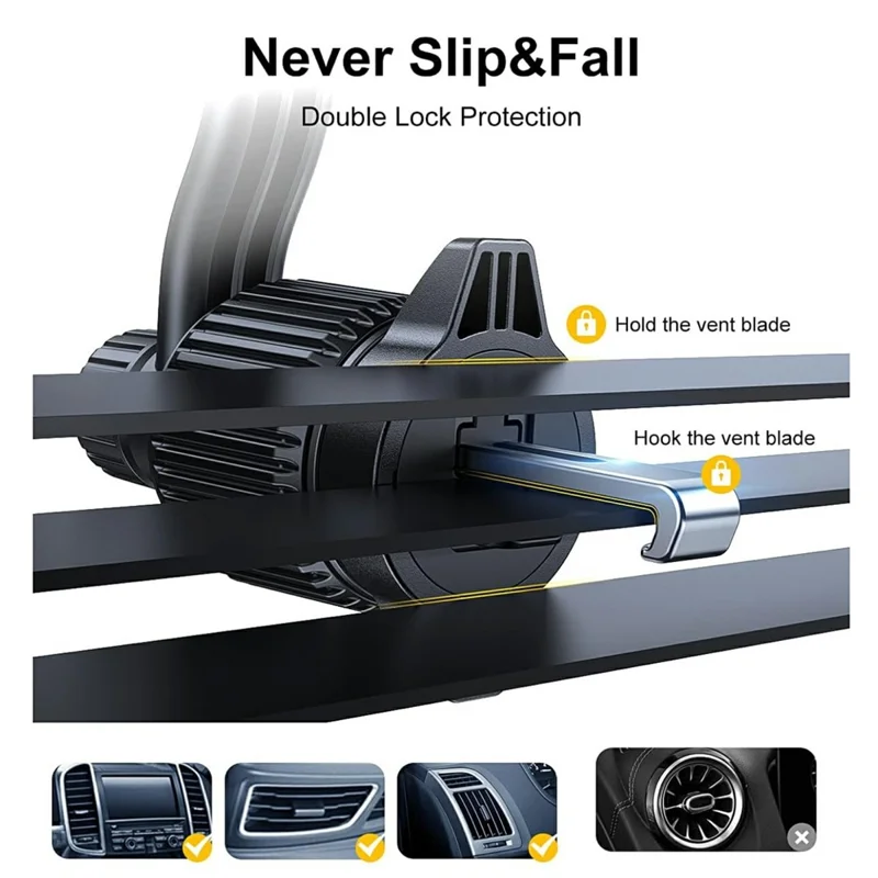 RORHXIA PG01 Car Vent Phone Mount 360 Degree Rotation Phone Holder