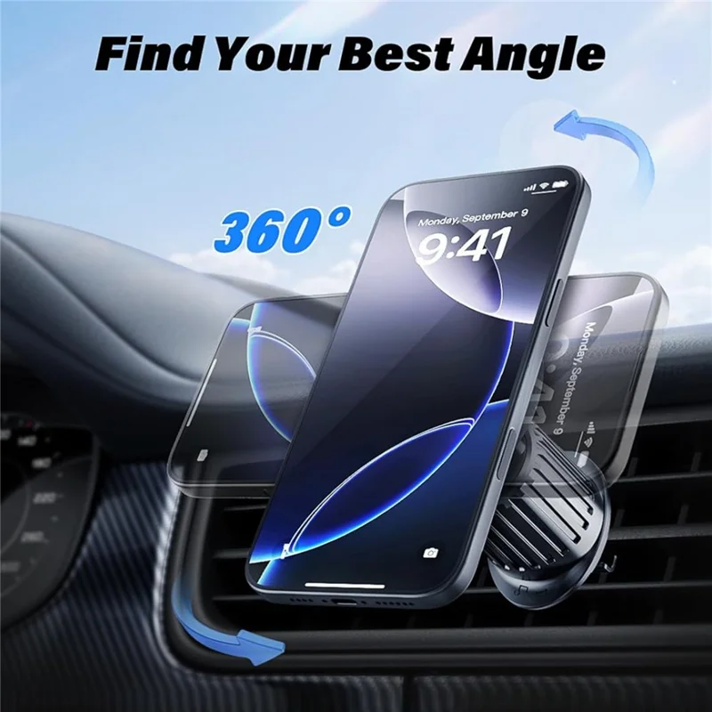 RORHXIA XJ-Vent Magnetic Car Mount Air Vent Phone Holder 360 Degree Rotation Stand