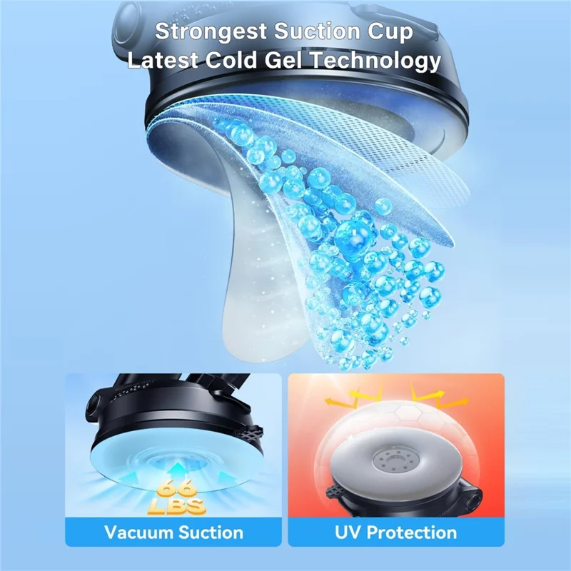 RORHXIA 3 in 1 Car Phone Holder 360 Degree Rotation Suction Cup Windshield Dashboard Air Vent Mount - Black