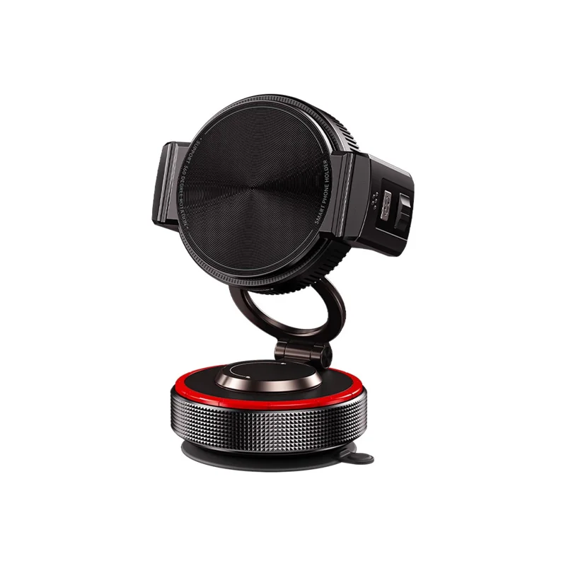 K33A Magnetic Car Phone Mount Holder Strong Vacuum Suction Cup Dashboard Windshield Universal for Navigation - Black