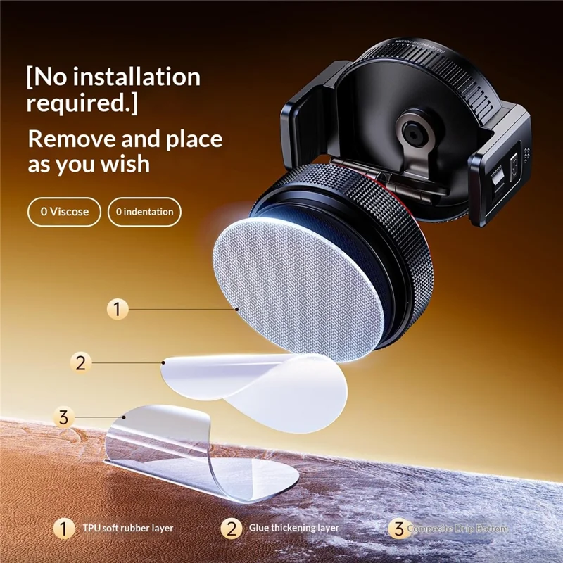 K33A Magnetic Car Phone Mount Holder Strong Vacuum Suction Cup Dashboard Windshield Universal for Navigation - Black