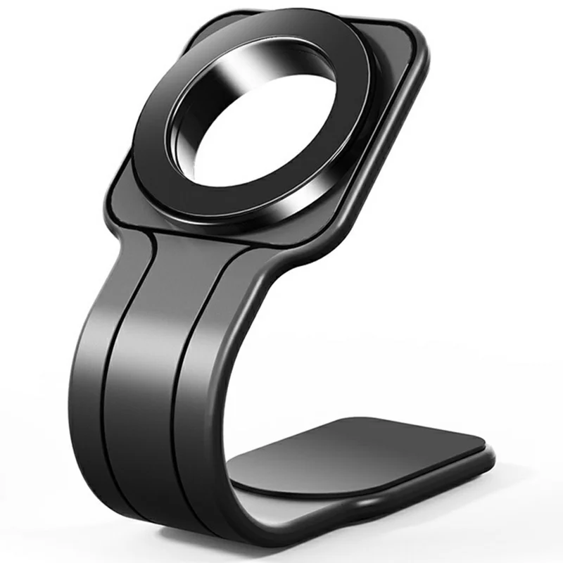 AT28 Universal Magnetic Car Phone Mount Dashboard Console Screen Navigation Foldable Holder Stand - Black