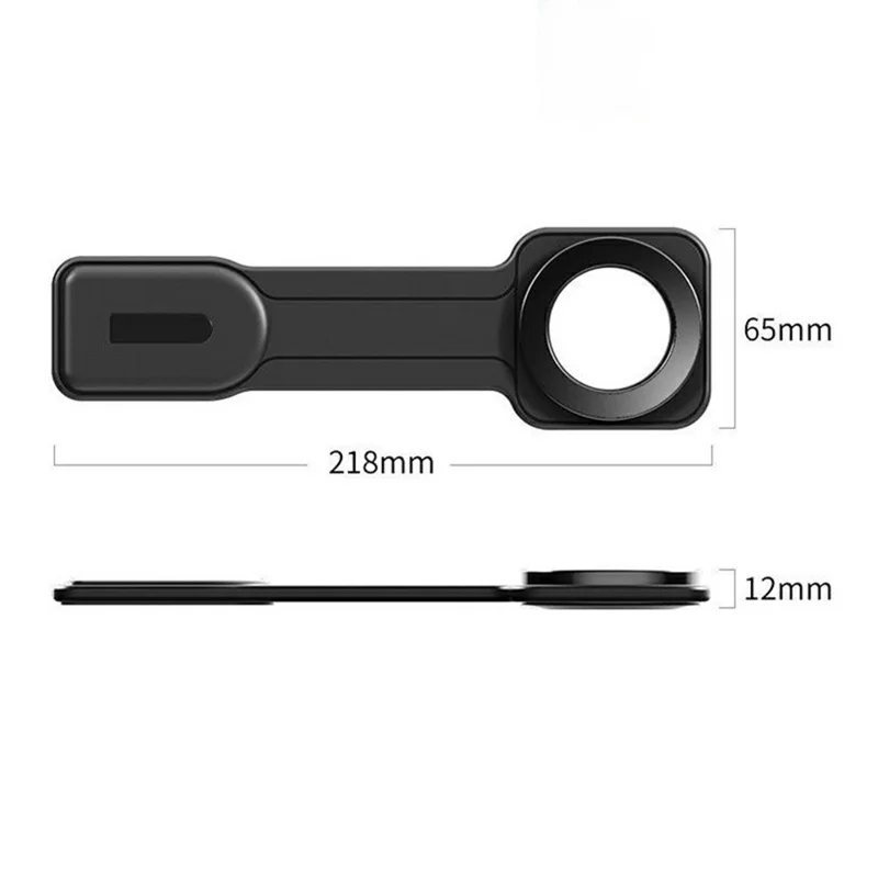 AT28 Universal Magnetic Car Phone Mount Dashboard Console Screen Navigation Foldable Holder Stand - Black