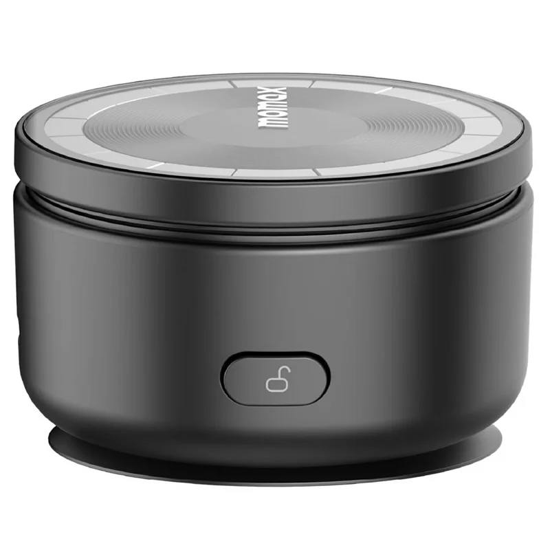 MOMAX KH20 1-Snap Go Electric Magnetic Phone Stand Auto Suction 360° Rotation Tri-Axis Foldable Holder - Black