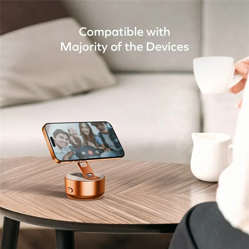 MOMAX KH20 1-Snap Go Electric Magnetic Phone Stand Auto Suction 360° Rotation Tri-Axis Foldable Holder - Black