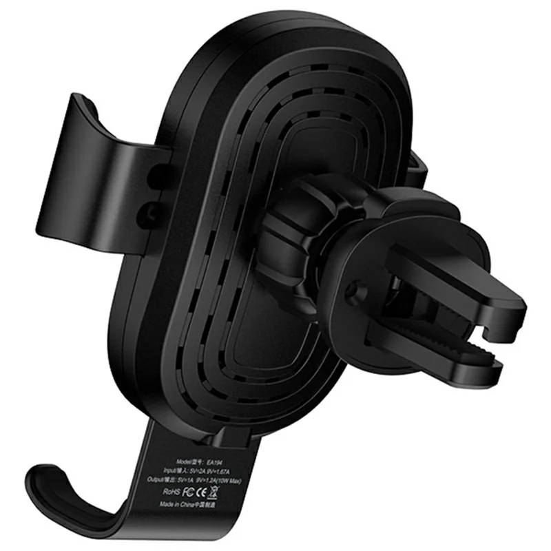 DEVIA EA194 Gravity Sensor Car Air Vent Mount Wireless Charger Phone Holder Stand - Black