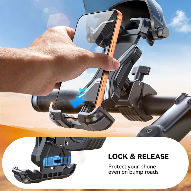 Suporte para Telemóvel JOYROOM JR-ZS528 para Bicicleta com Sombrinha, Suporte de Guiador para Telemóvel