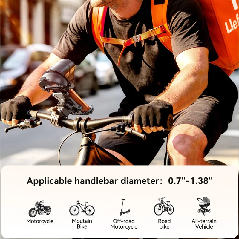 Suporte para Telemóvel JOYROOM JR-ZS528 para Bicicleta com Sombrinha, Suporte de Guiador para Telemóvel