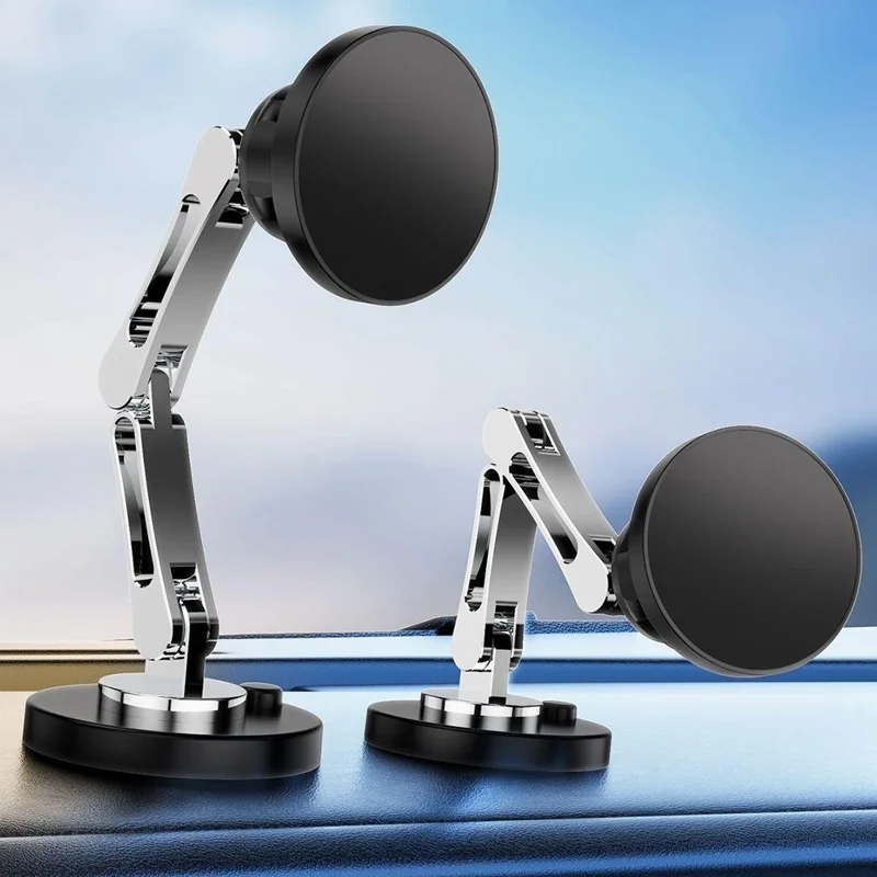 QH-AKD145 Magnetic Car Phone Mount 360 Degree Rotatable Foldable Dashboard Cellphone Stand with Adhesive Base