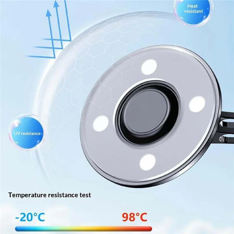 AKD255 15W Wireless Charging Car Mount Magnetic Phone Holder Stand for Dashboard Windshield - Black