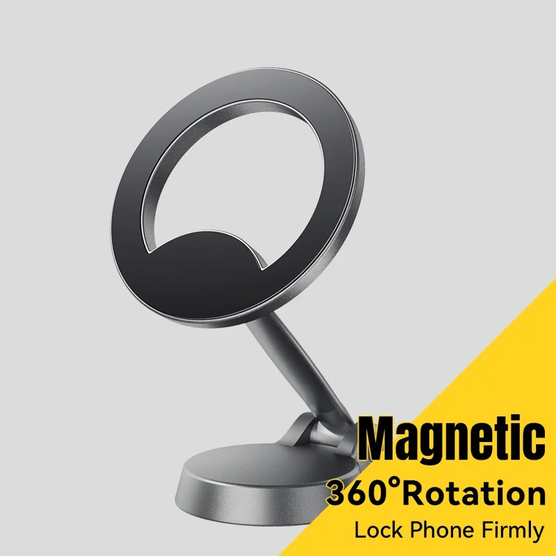 Soporte de Coche Magnético ESSAGER 360 Grados Rotable para Teléfono para Salpicadero y Parabrisas - Gris