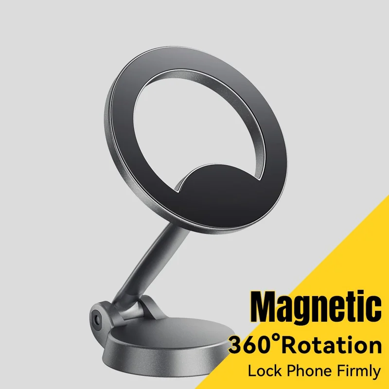 Soporte de Coche Magnético ESSAGER 360 Grados Rotable para Teléfono para Salpicadero y Parabrisas - Gris