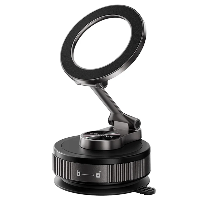 ESSAGER Vacuum Quad-Axle Folding Magnetic Mount N52 Strong Magnet 1080° Adjustable Phone Holder for Car Dashboard