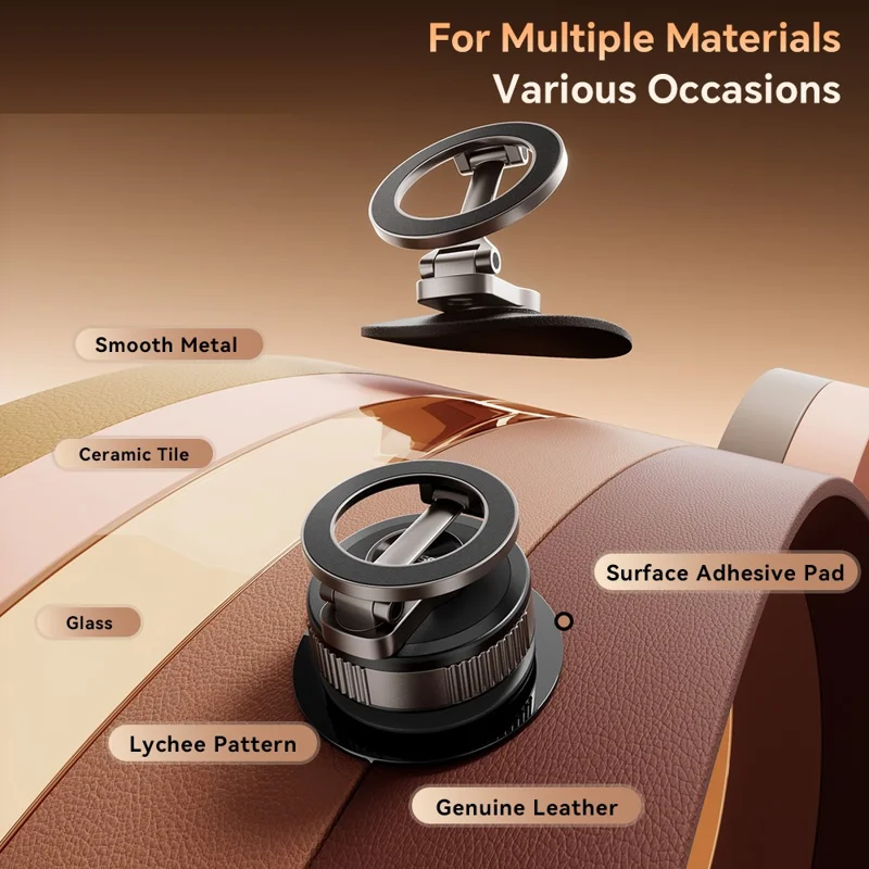 ESSAGER Magnetic Adhesive Car Mount 4-Axis 1080° Rotating Phone Holder for Car Dashboard