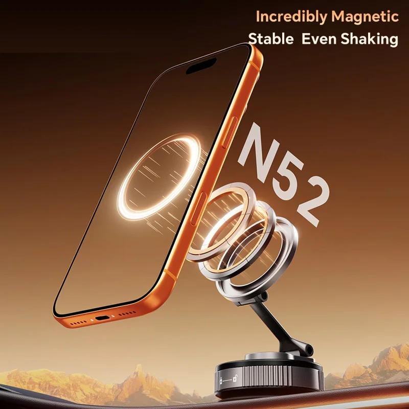 ESSAGER Magnetic Adhesive Car Mount 4-Axis 1080° Rotating Phone Holder for Car Dashboard