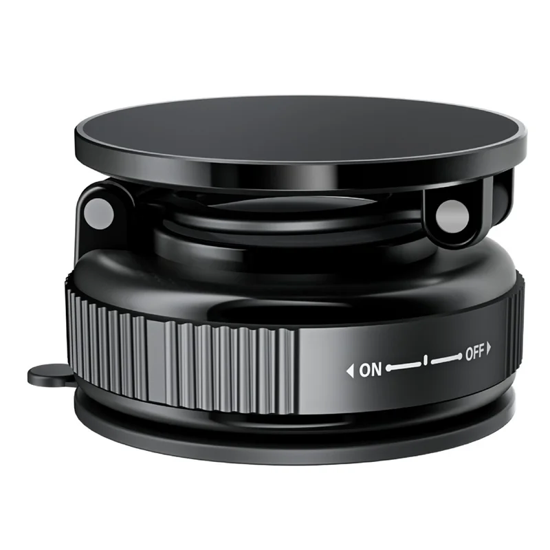 H30 Suction Cup Base Car Phone Holder Foldable Dashboard Windshield Mount Magnetic Cellphone Stand - Black