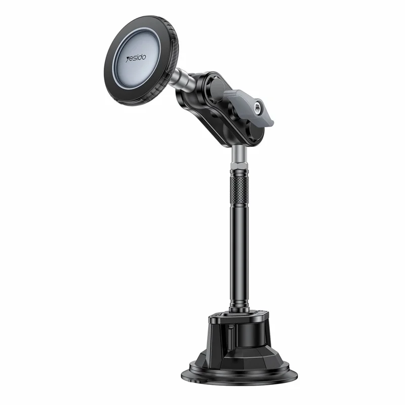 YESIDO C282 Compatible with MagSafe Long Rod Magnetic Phone Stand Mount 360° Adjustable Suction Cup Dashboard Car Holder for Navigation Recording