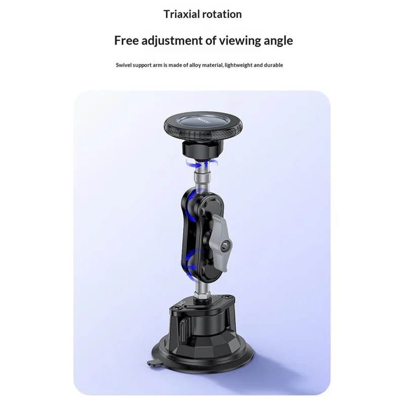 YESIDO C281 Compatible with Magsafe Car Mount Phone Holder Dashboard 360° Adjustable Magnetic Suction Cup Phone Stand for Smartphone