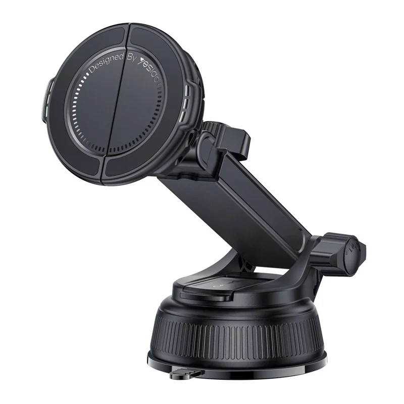 YESIDO C280 2-in-1 Suction Cup Car Phone Mount Compatible with MagSafe Magnetic 360 Degrees Rotating Holder for Dashboard Windshield - Black
