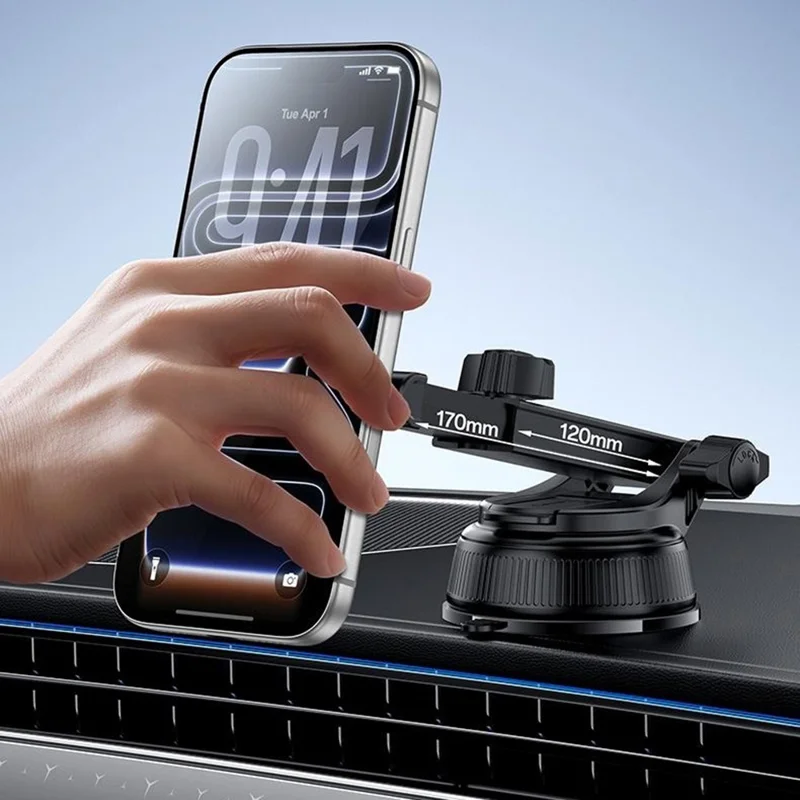 YESIDO C276 Magnetic Car Phone Holder Mount 360 Degrees Rotating Suction Cup Phone Stand for Windshield Dashboard