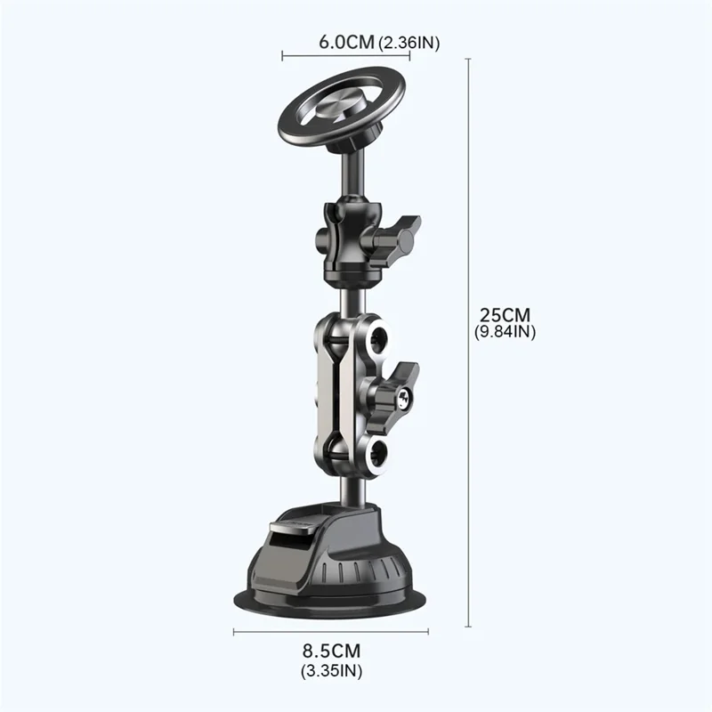 Soporte Magnético para Teléfono en Coche con Rotación de 360 Grados, Soporte con Ventosa para Salpicadero y Parabrisas