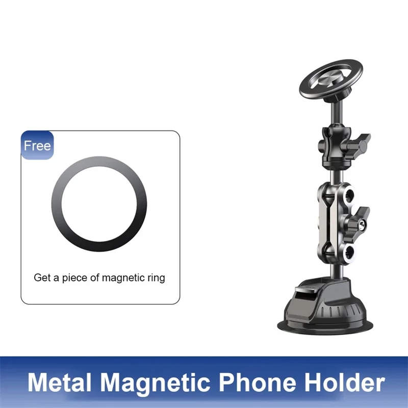 Soporte Magnético para Teléfono en Coche con Rotación de 360 Grados, Soporte con Ventosa para Salpicadero y Parabrisas