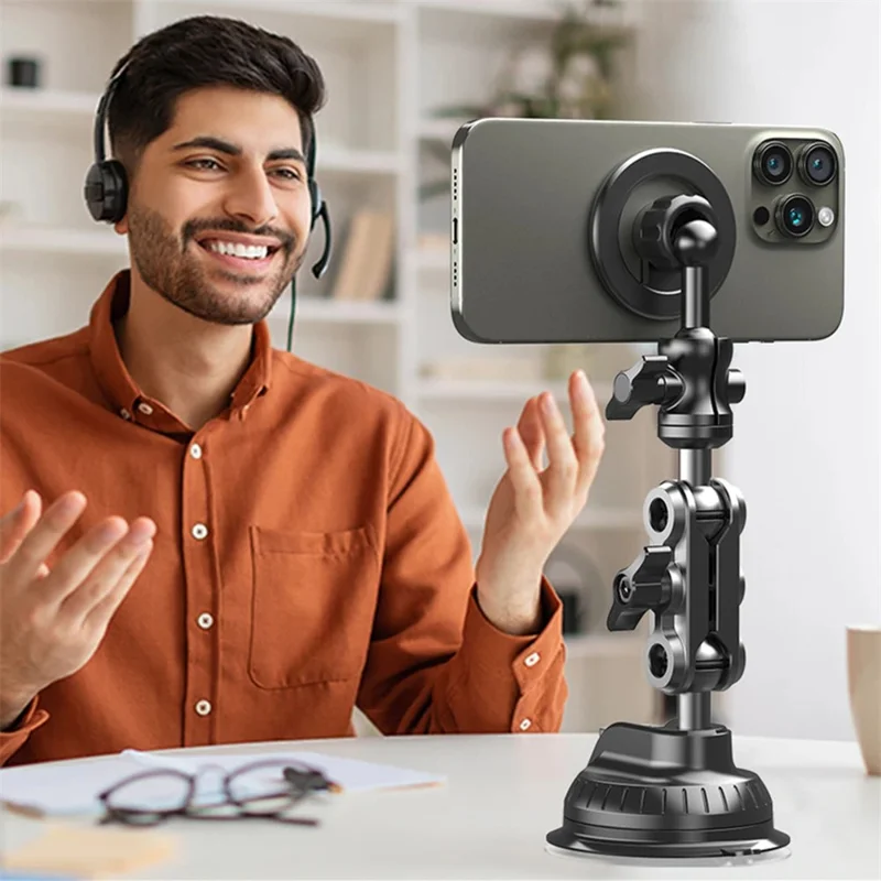 Soporte Magnético para Teléfono en Coche con Rotación de 360 Grados, Soporte con Ventosa para Salpicadero y Parabrisas