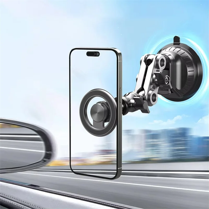 Soporte Magnético para Teléfono en Coche con Rotación de 360 Grados, Soporte con Ventosa para Salpicadero y Parabrisas
