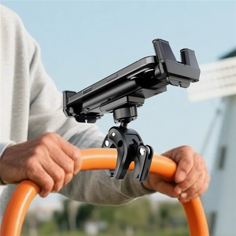 Adjustable Tablet Stand Clamp Mount Holder for Treadmill Exercise Bike Baby Stroller Wheelchair Golf Cart