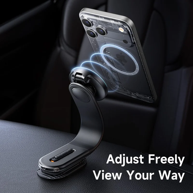 MCDODO CH-6290 MagiGo Pro Magnetic Car Holder 15W Fast Charging Station Wireless Charger Bendable Mount for Dashboard - Black