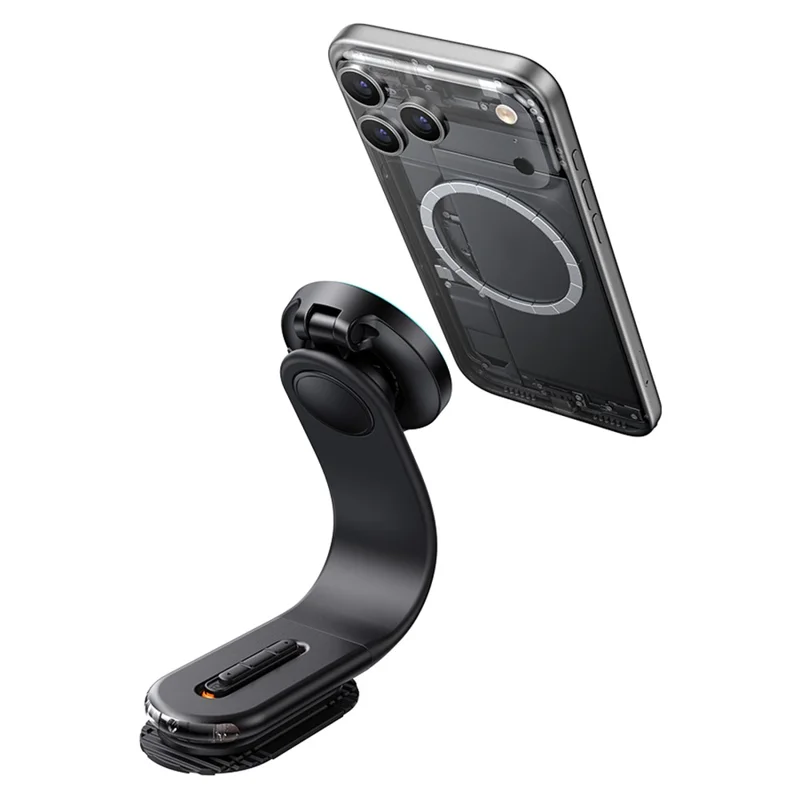 MCDODO CH-6290 MagiGo Pro Magnetic Car Holder 15W Fast Charging Station Wireless Charger Bendable Mount for Dashboard - Black