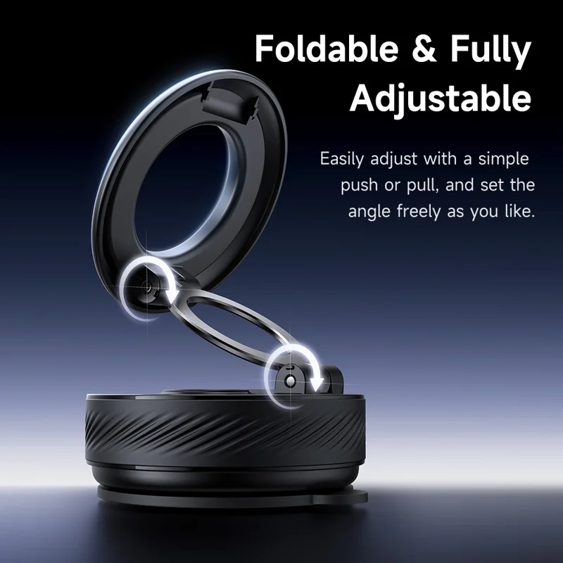 MCDODO TB-8420 Auto-telefoonhouder Vacuümzuiging Magnetische Opvouwbare 360 Graden Verstelbare Desktophouder - Zwart